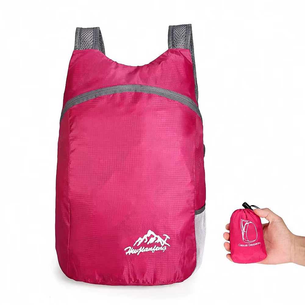 20L Unisex Lightweight Waterproof Outdoor Backpack - Portable Foldable Daypack for Camping, Hiking, and Leisure Activities