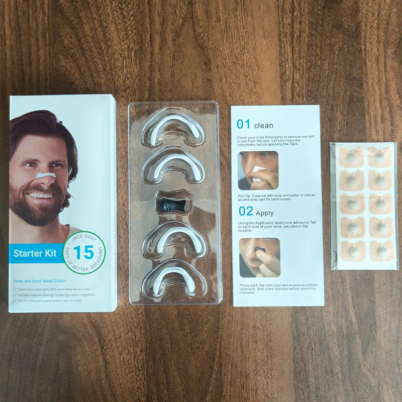 15 Pairs of Magnetic Nasal Strips - Nasal Breathing Dilators Kit for Enhanced Airflow, Improved Sleep Quality, and Snoring Reduction