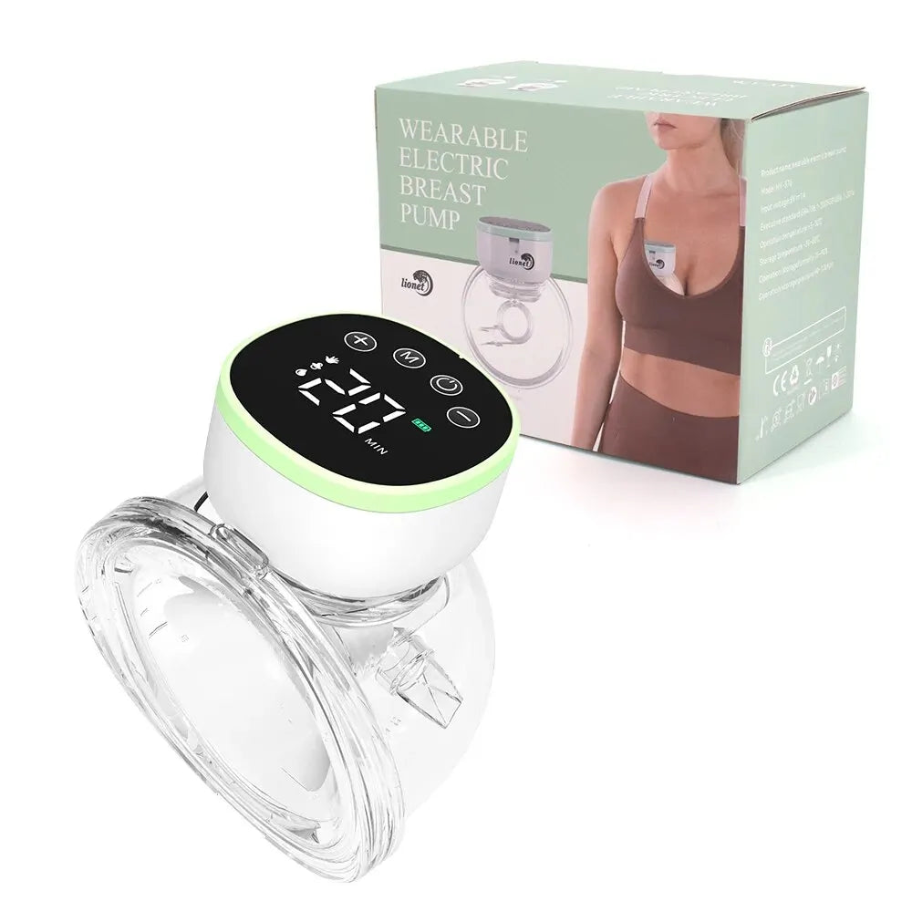 Portable Rechargeable Wireless Wearable Electric Breast Pump with Integrated Silicone Collector