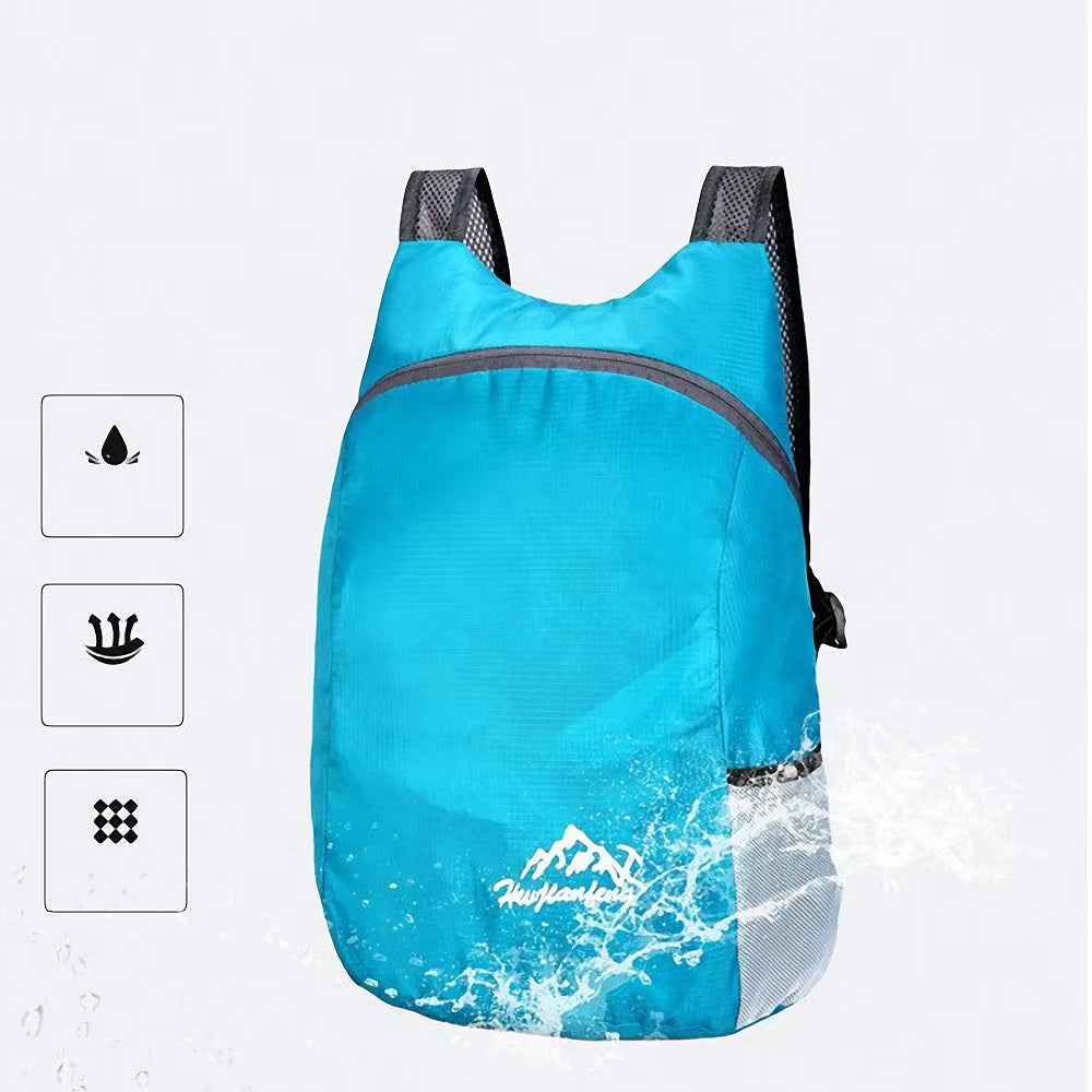 20L Unisex Lightweight Waterproof Outdoor Backpack - Portable Foldable Daypack for Camping, Hiking, and Leisure Activities