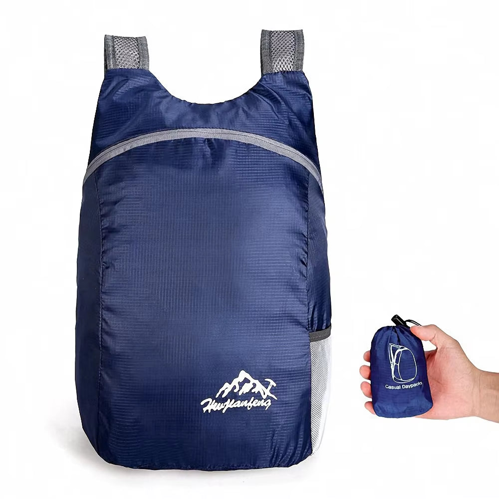 20L Unisex Lightweight Waterproof Outdoor Backpack - Portable Foldable Daypack for Camping, Hiking, and Leisure Activities