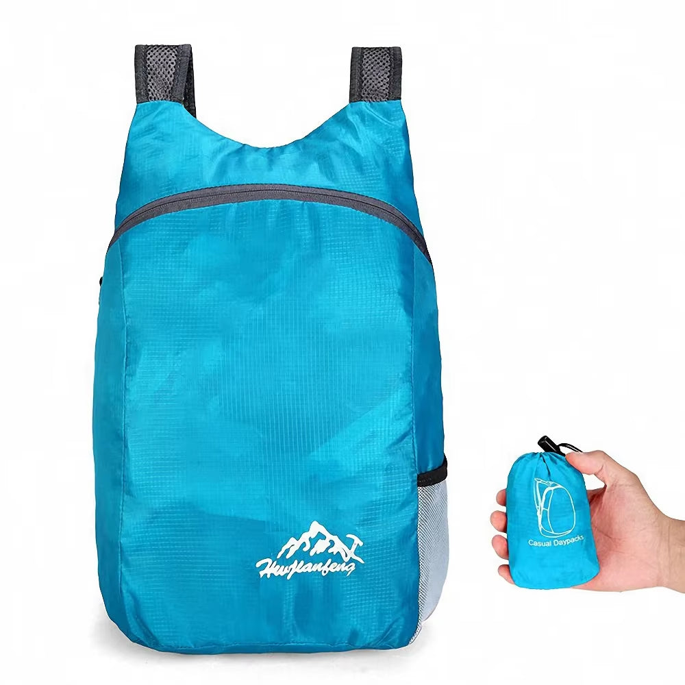 20L Unisex Lightweight Waterproof Outdoor Backpack - Portable Foldable Daypack for Camping, Hiking, and Leisure Activities
