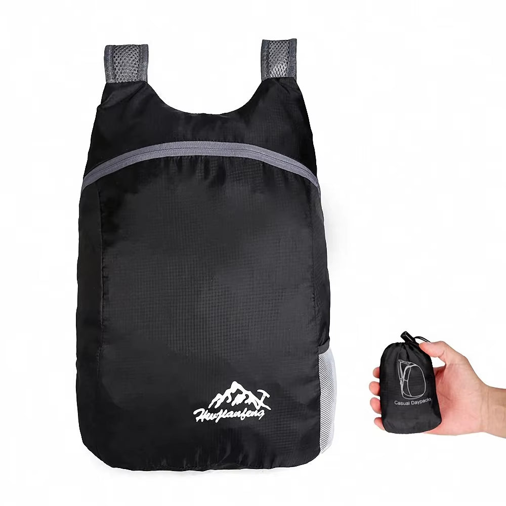 20L Unisex Lightweight Waterproof Outdoor Backpack - Portable Foldable Daypack for Camping, Hiking, and Leisure Activities