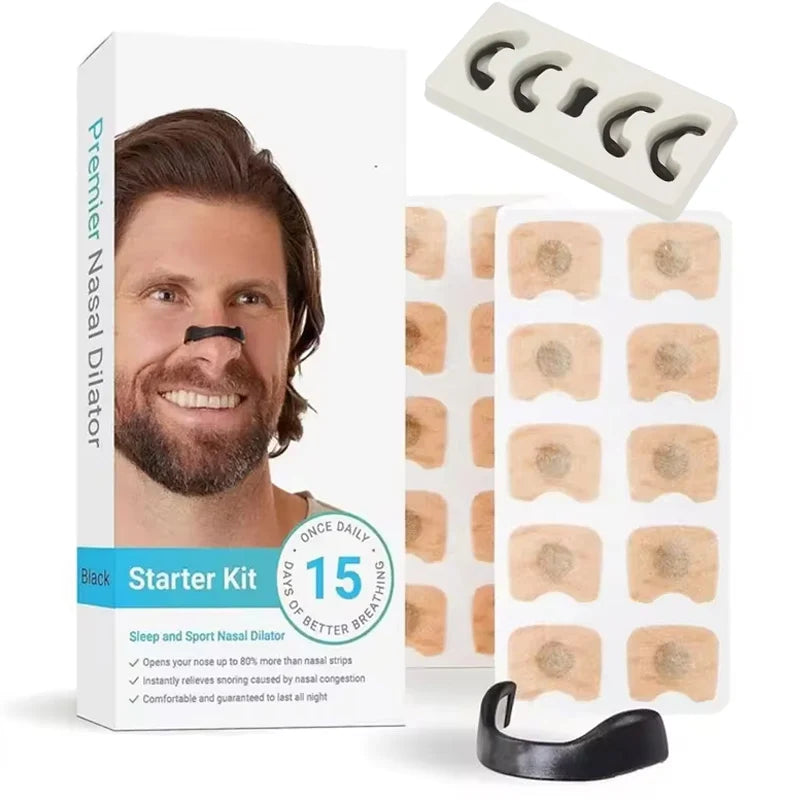15 Pairs of Magnetic Nasal Strips - Nasal Breathing Dilators Kit for Enhanced Airflow, Improved Sleep Quality, and Snoring Reduction
