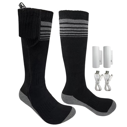 Unisex Electric Heating Socks, Breathable, Rechargeable Heated Socks, Soft, Washable for Outdoor Sports Skiing