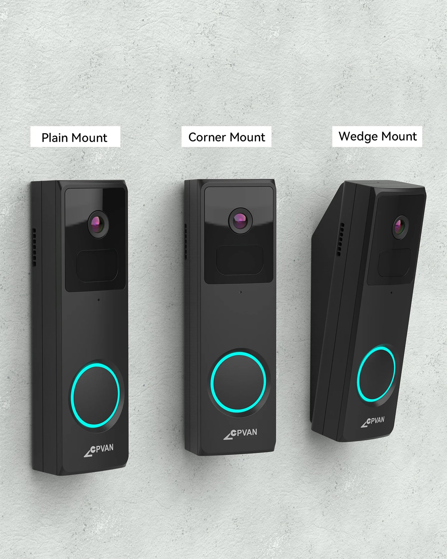CPVAN 2.4G Wireless WiFi Video Doorbell with 1080P HD Camera and AI-Enhanced Night Vision Security Features