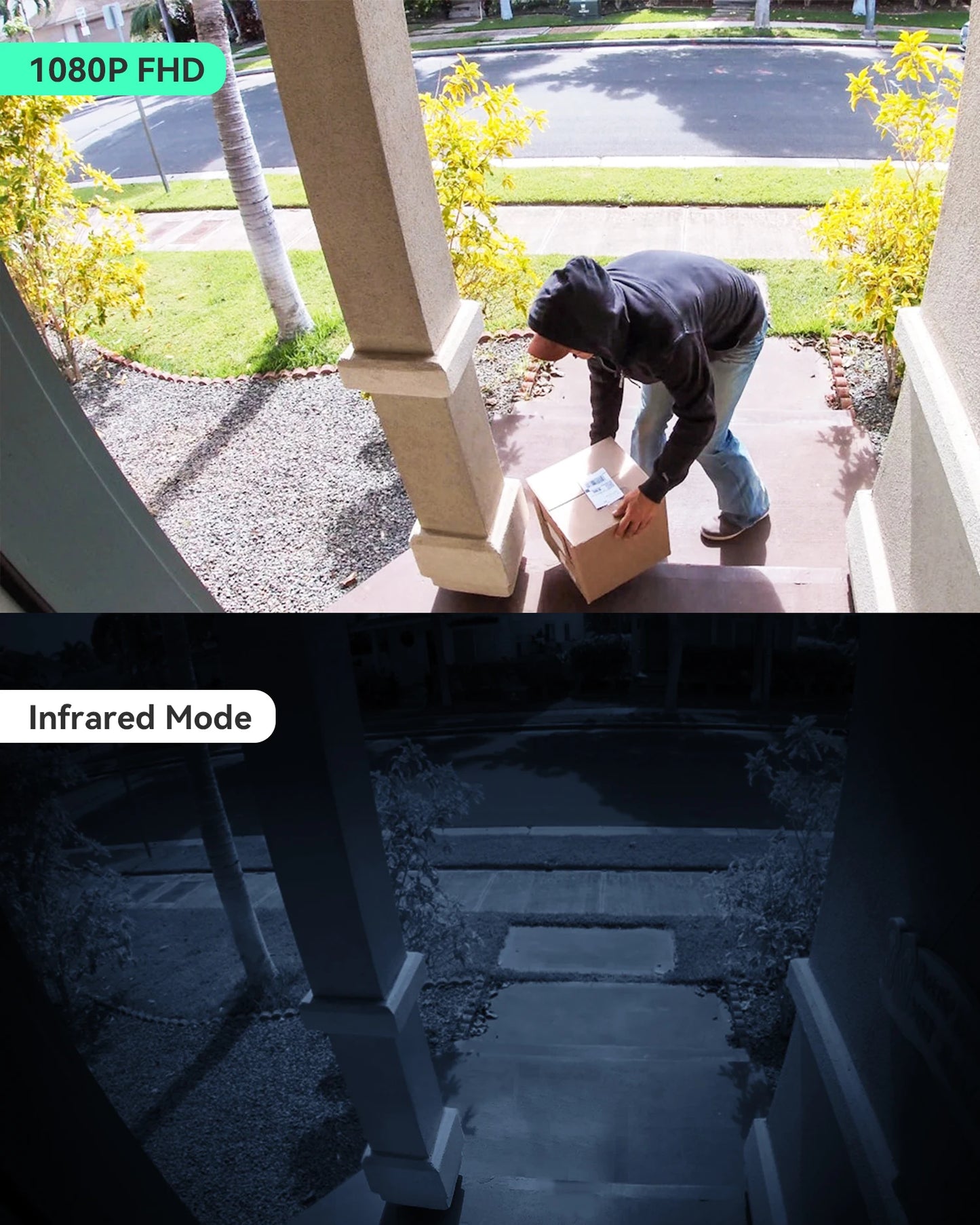 CPVAN 2.4G Wireless WiFi Video Doorbell with 1080P HD Camera and AI-Enhanced Night Vision Security Features