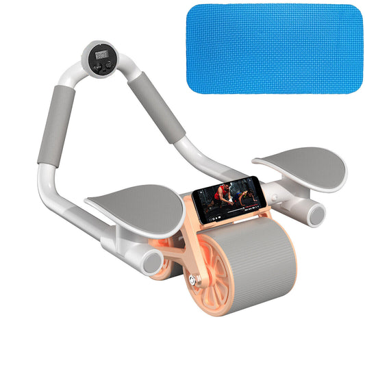 Automatic Rebound Abdominal Wheel with Elbow Support and Anti-Slip Design for Enhanced Fitness Training